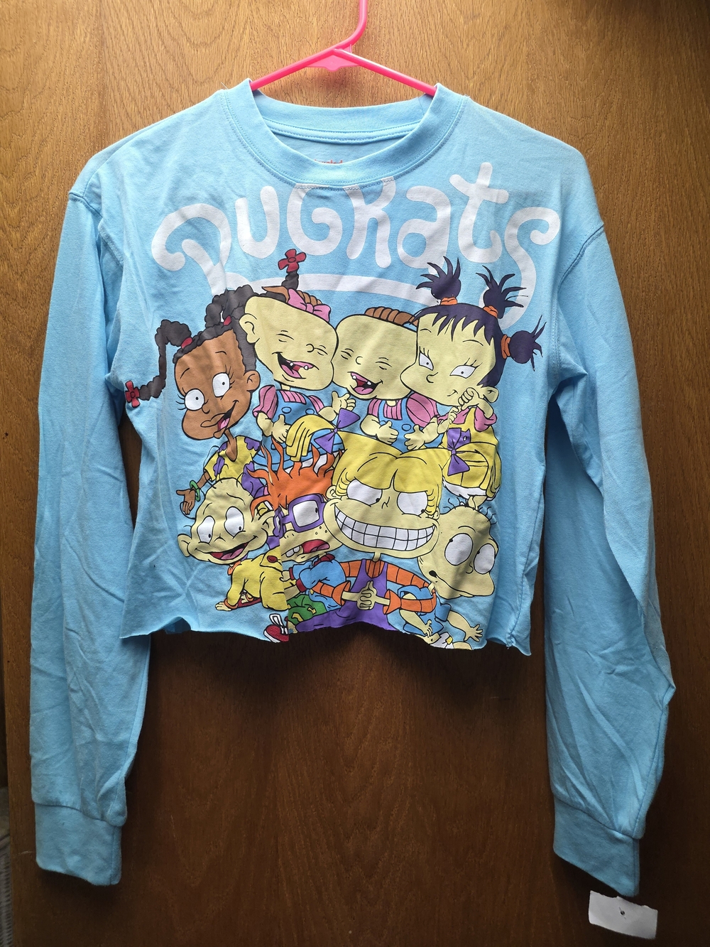 Nickelodeon Light Blue Rugrats Graphic Long-Sleeve Crop Top Tee